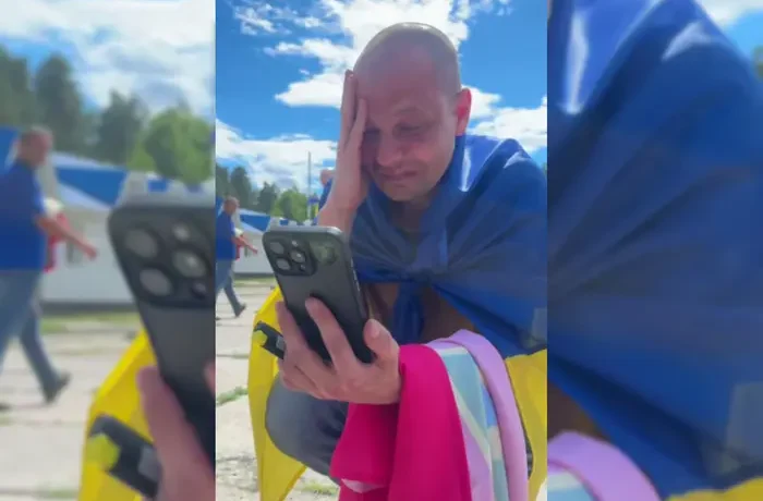 Звільнений з полону захисник вперше за довгий час побачив свого сина: зворушливе відео