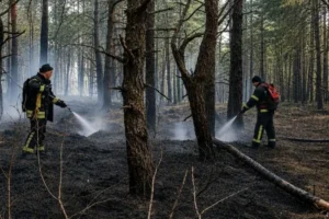 Чотири доби боротьби з вогнем. Ліквідовано масштабну пожежу в заповіднику «Древлянський»