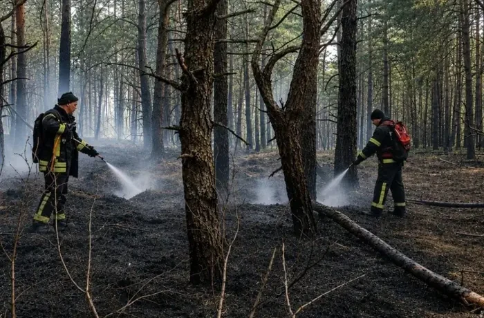 Чотири доби боротьби з вогнем. Ліквідовано масштабну пожежу в заповіднику «Древлянський»