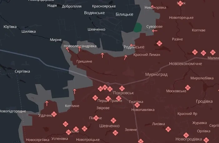 Російські окупанти намагаються прорватися до Покровська та Мирнограда – DeepState