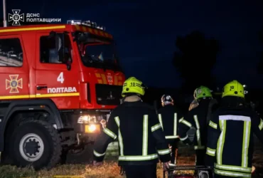 На Полтавщині ліквідовано пожежу на промисловому об’єкті (фото)