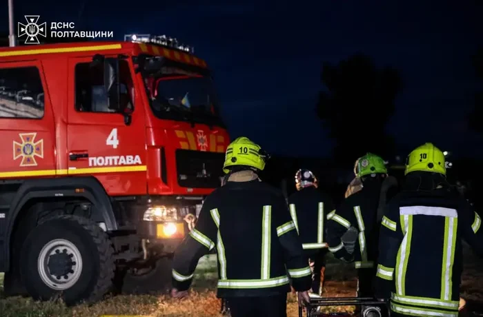 На Полтавщині ліквідовано пожежу на промисловому об’єкті (фото)