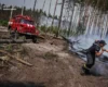 Спека під 50°C та сотні рятувальників: у Чорнобильській зоні триває гасіння пожежі (фото)