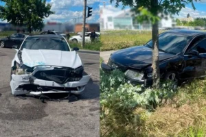 Втретє за рік нетверезий і без прав. У Києві водій на Audi врізався в дерево (фото)