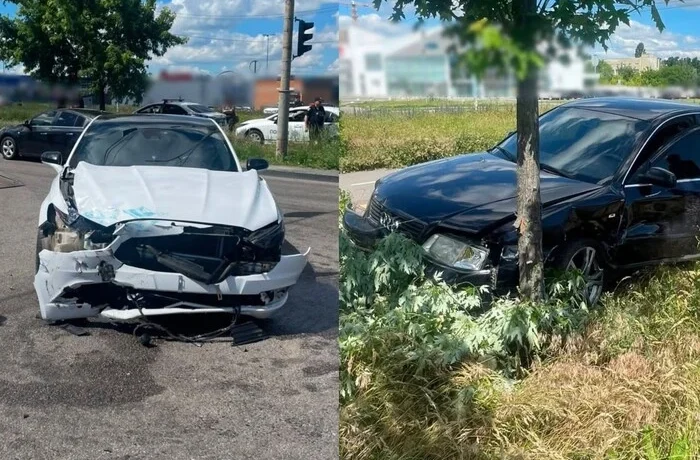 Втретє за рік нетверезий і без прав. У Києві водій на Audi врізався в дерево (фото)