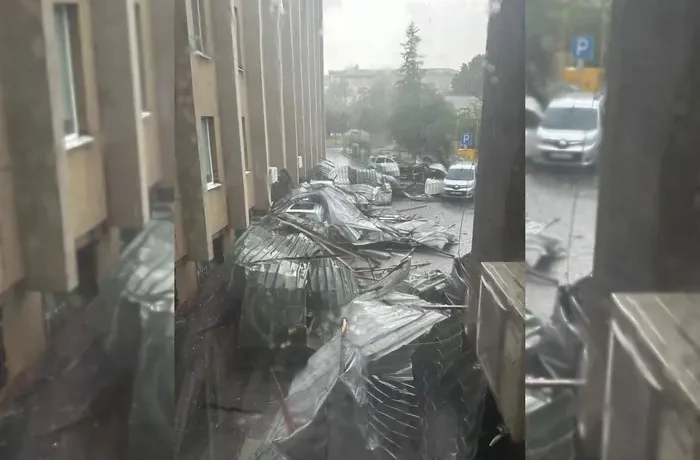 У Львові вирує негода. Вітер зніс дах районної адміністрації (фото, відео)