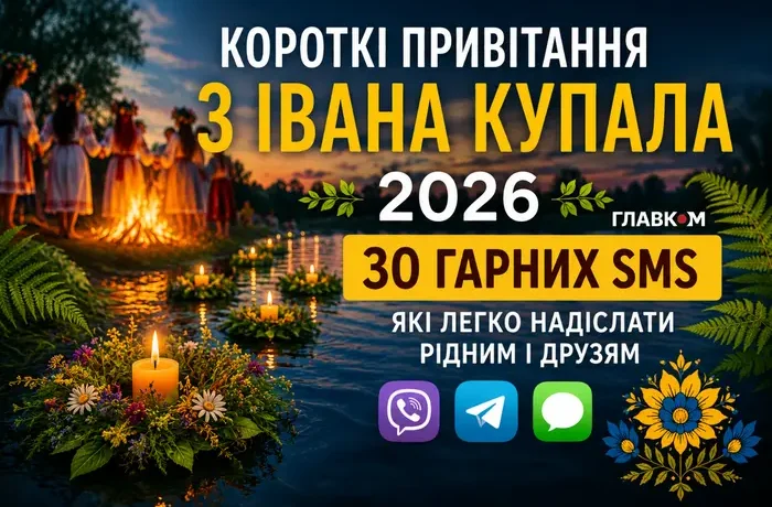 Короткі привітання з Івана Купала 2026: 30 гарних SMS, які легко надіслати рідним