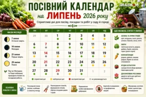 Посівний календар на липень 2026 року: що сіяти, коли доглядати за рослинами та які роботи провести на городі
