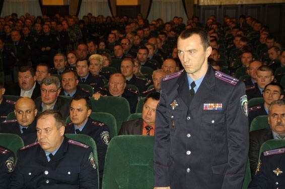 Олександр Шептура під час призначення т.в.о. керівника управління карного розшуку на Донеччині