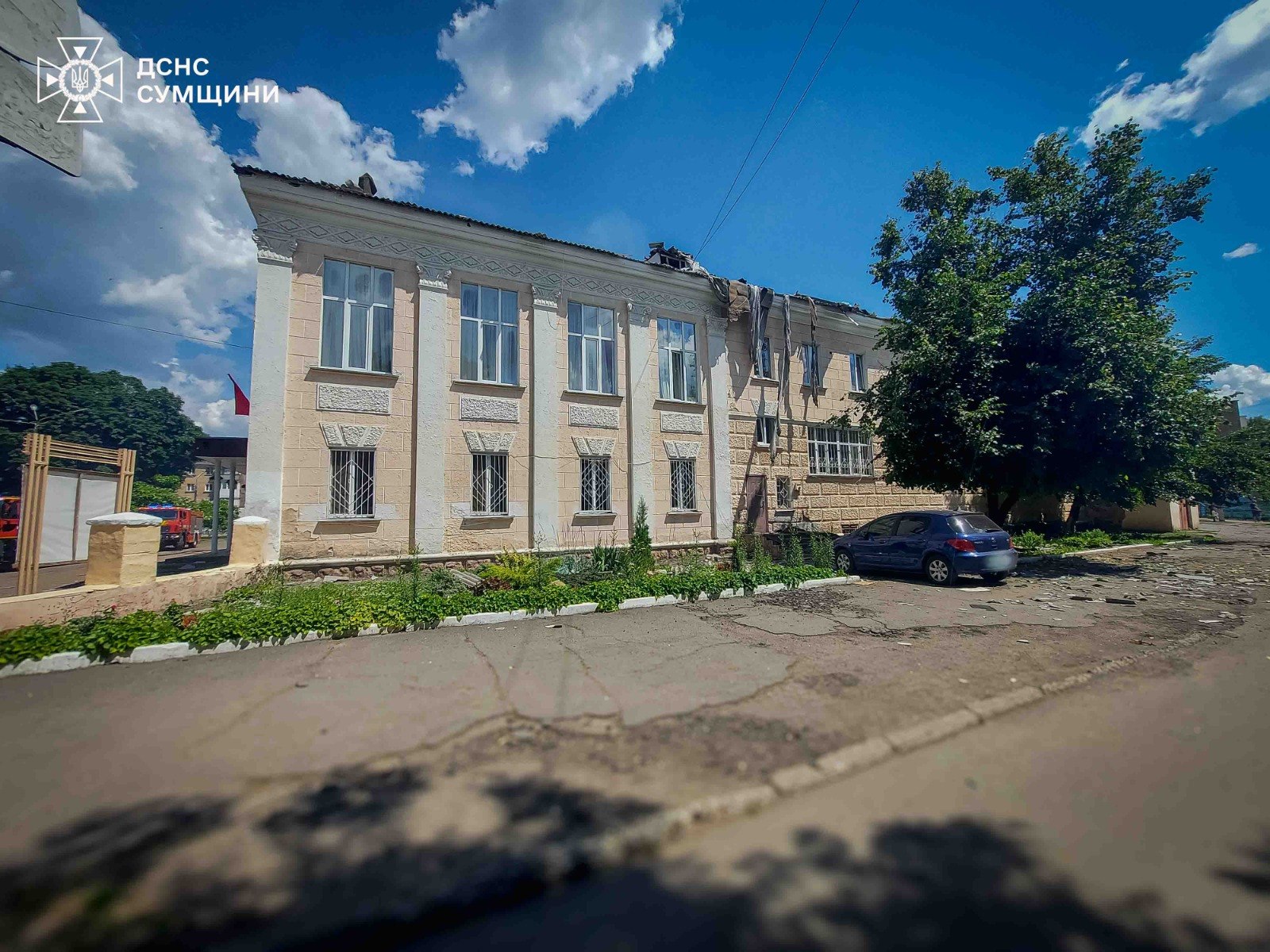 Російська терористична армія атакувала дронами цивільну інфраструктуру в центрі міста Конотоп