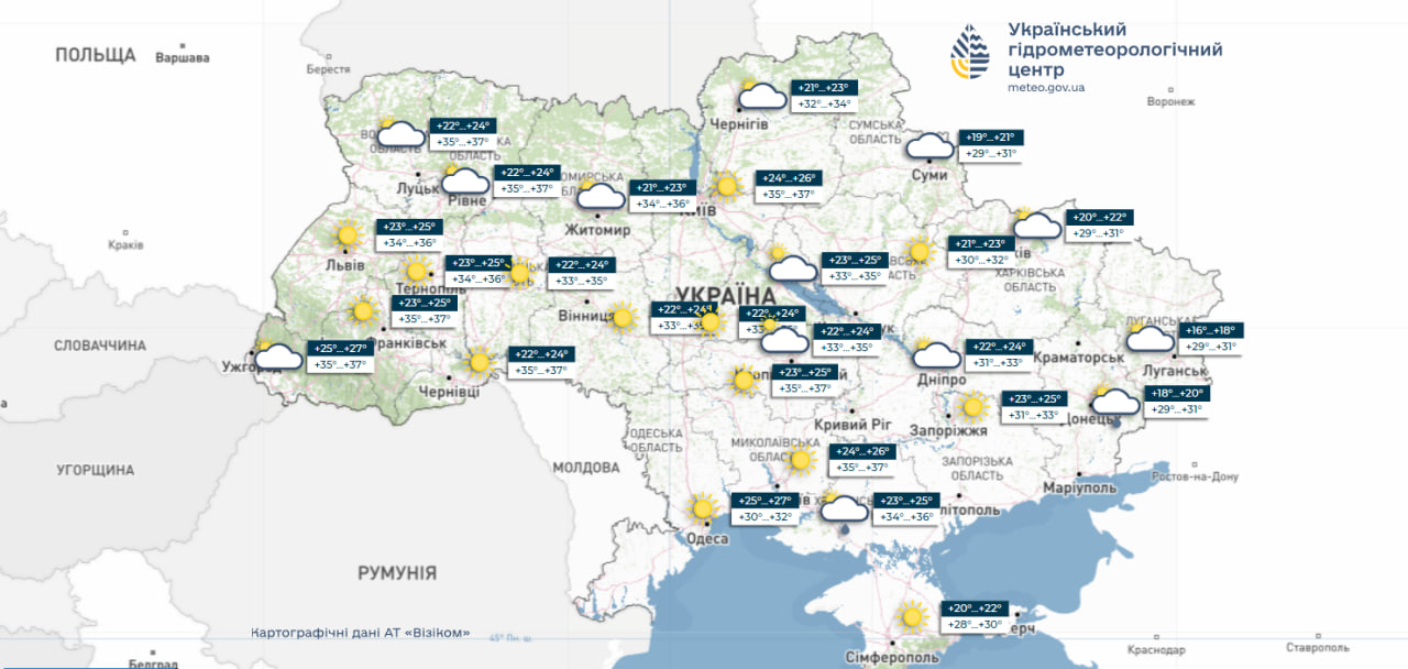Прогноз погоди на тиждень 29 червня – 5 липня 2026 року фото 1