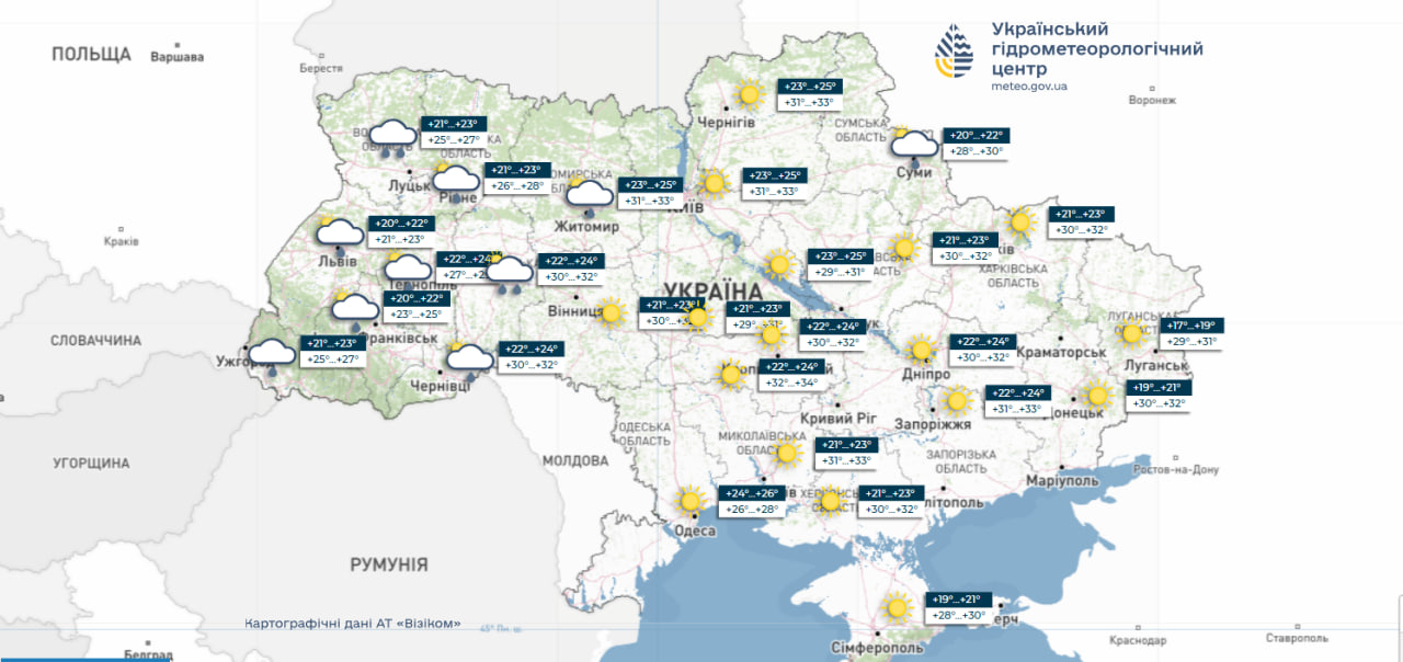 Прогноз погоди на тиждень 29 червня – 5 липня 2026 року фото 4