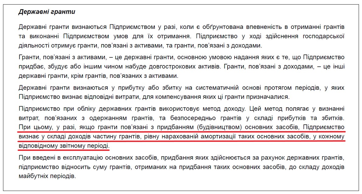 Фрагмент звіту  «Київського метрополітену»