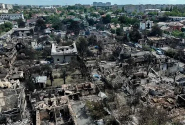 Кілометри випаленої землі: оприлюднено кадри після вибуху у Вишневому