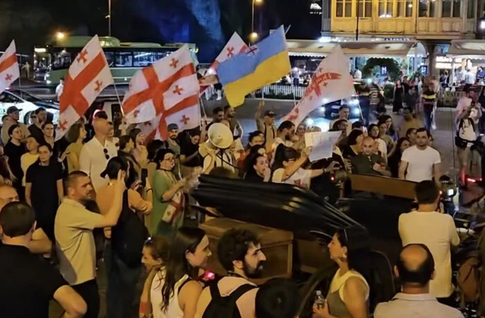 Арешт грузина, який вдарив російськомовну туристку, спровокував протести
