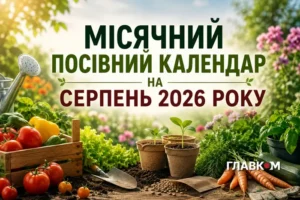 Місячний посівний календар на серпень 2026 року: коли сіяти, садити та збирати врожай