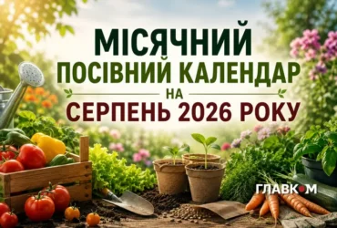 Місячний посівний календар на серпень 2026 року: коли сіяти, садити та збирати врожай