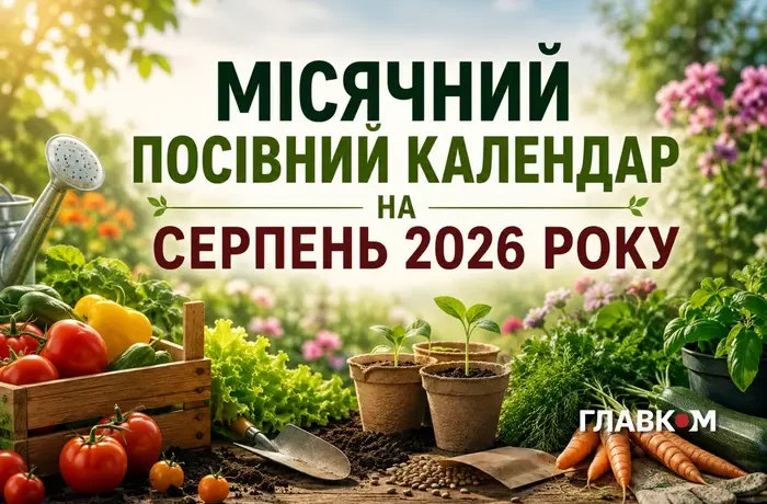 Місячний посівний календар на серпень 2026 року: коли сіяти, садити та збирати врожай