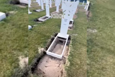 Дощі розмили Національне військове кладовище. Який вигляд мають поховання (відео)