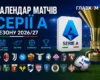 Календар матчів Серії А сезону 2026/27: битва за Скудетто та найгарячіші дербі Італії