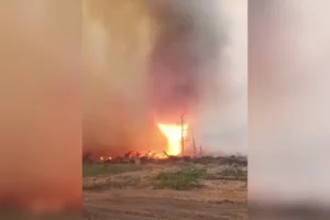 Пожежники показали вогняний смерч у Чорнобильській зоні