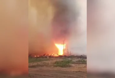 Пожежники показали вогняний смерч у Чорнобильській зоні