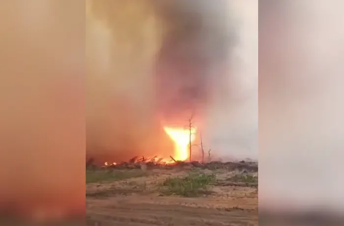 Пожежники показали вогняний смерч у Чорнобильській зоні