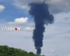 Під Києвом спалахнула пожежа під час повітряної тривоги (відео)