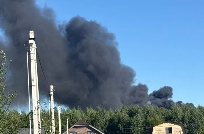 Густий чорний дим накрив Підмосков’я через масштабну пожежу (відео)