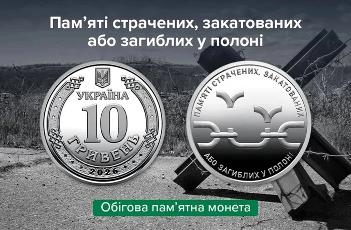 Нацбанк ввів в обіг нову пам’ятну монету, присвячену жертвам російського полону