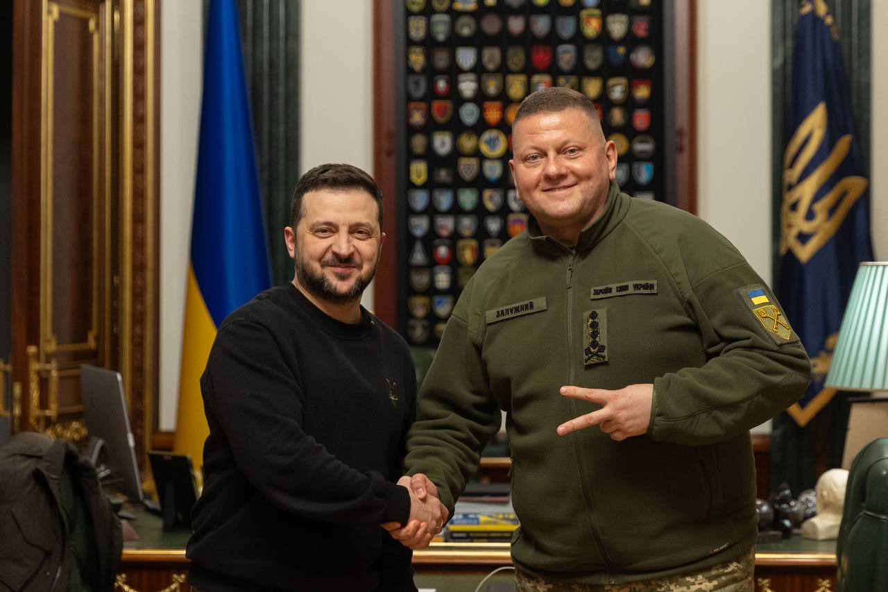 Президент Володимир Зеленський та Валерій Залужний, лютий 2024 року