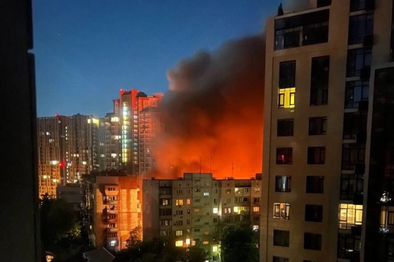 Наслідки атаки ударів по центру Києва