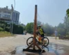 Спека у Києві. Де у Солом’янському районі працюють охолоджувальні рамки-розпилювачі