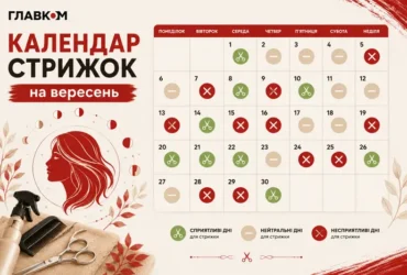 Місячний календар стрижок на вересень 2026 року: коли найкращі дні для зміни зачіски