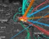 Удар РФ по Україні: мапа орієнтовного маршруту ракет та дронів