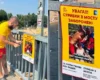 На Венеціанському мосту у Києві встановлено таблички про заборону стрибків у воду