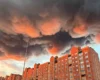 Густий дим закрив сонце: наслідки масованого обстрілу Борисполя потрапили на відео