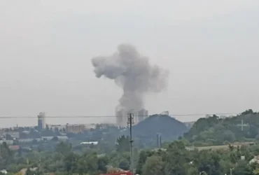 Ракети масовано вдарили по окупованому Донецьку (фото)