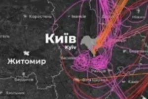 Масований удар по Україні: мапа орієнтовного руху БпЛА та ракет