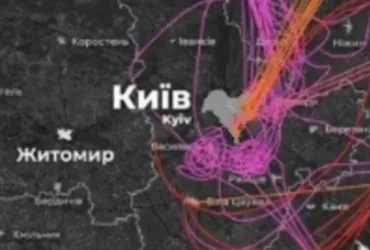 Масований удар по Україні: мапа орієнтовного руху БпЛА та ракет