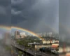 Над Києвом після дощу з’явилася подвійна веселка