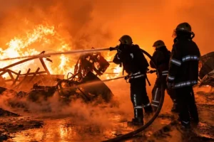 У Хмельницькому спалахнула пожежа на ринку через ворожу атаку