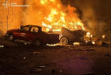 На Житомирщині через атаки РФ спалахнули пожежі на обʼєктах критичної інфраструктури