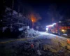 У Києві через російський удар горіла нежитлова будівля (фото)