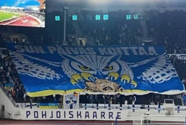 «Твій день настане». Фінські вболівальники розгророрнури антилукашенківьский банер на матчі з Білоруссю (фото)