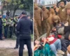 Конфлікт через теплотрасу на Теремках: муніципальна охорона силою відтіснила активістів (відео)