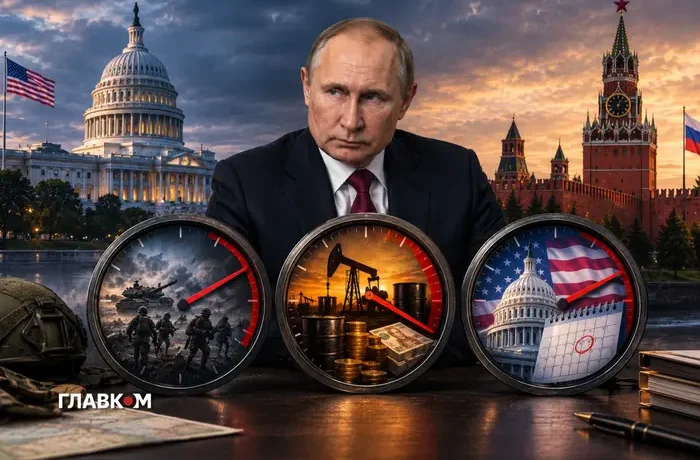 Три лічильники показують, чи працює час на Росію