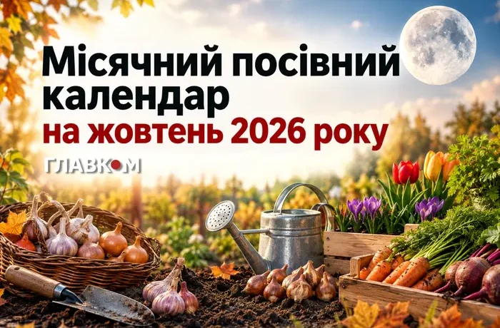 Місячний посівний календар на жовтень 2026 року: коли садити часник, цибулю та квіти