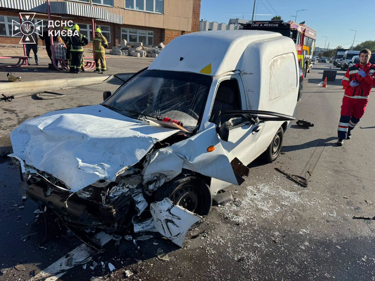 Пошкоджена внаслідок ДТП автівка Daewoo 