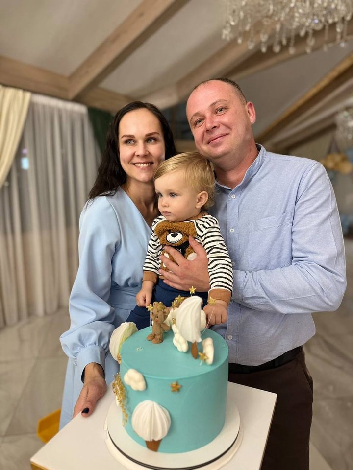 Наталія Горбаченко, син Тимофій і чоловік Ярослав
